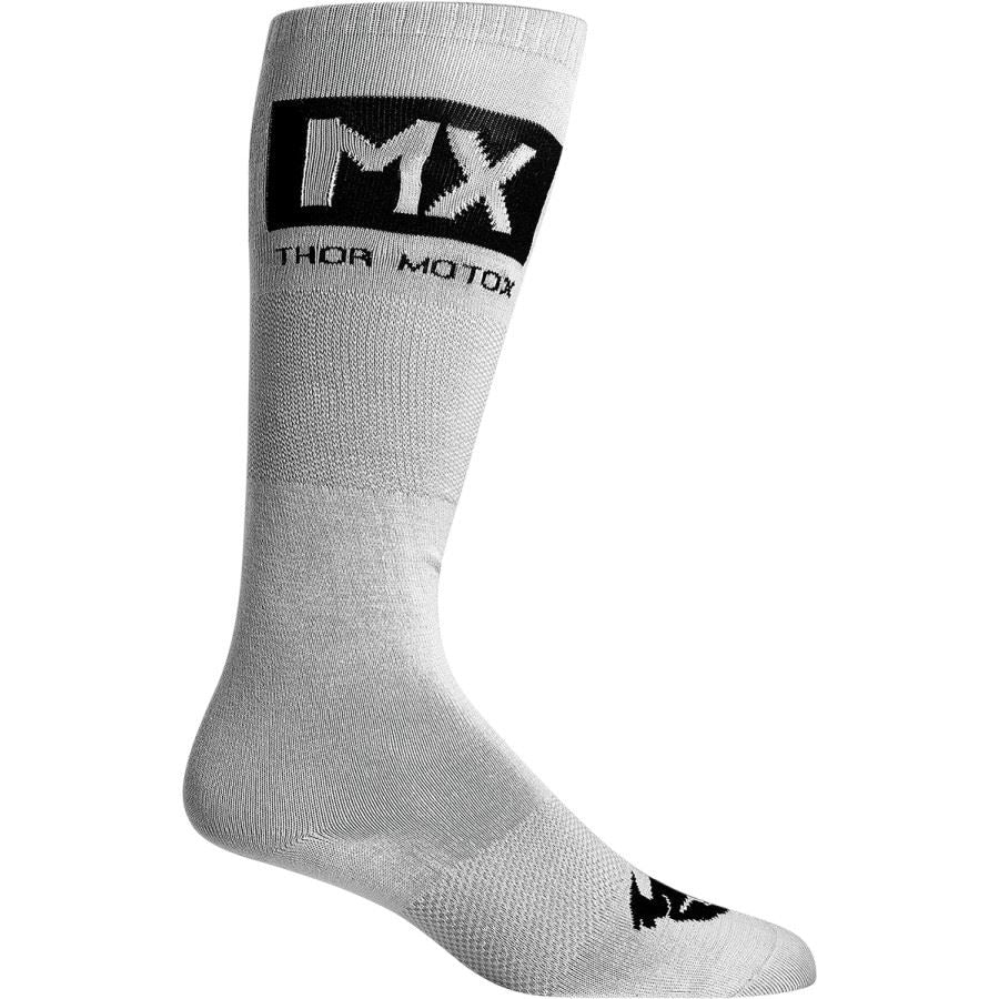 Thor 2024 Youth MX Cool Grey Black Motocross Boots Socks